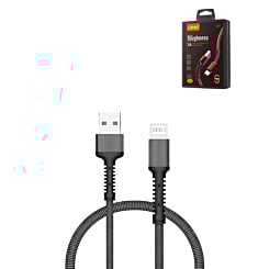 LDNIO LS63 USB A-L Non-MFI Fast Charging Data Cable (GRAY) (3ft) (12W) (Only Ground Shipping)