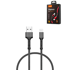 LDNIO LS63 USB A-L Non-MFI Fast Charging Data Cable (GRAY) (3ft) (12W) (Only Ground Shipping)