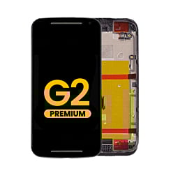 LCD Assembly with Frame for Motorola Moto G2 (XT1064 / 1068 / 1069) (BLACK) (Premium)