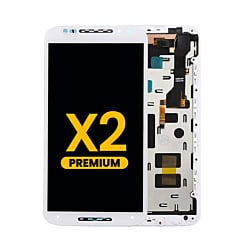 LCD Assembly with Frame for Motorola Moto X2 (XT1092) (WHITE) (Premium)