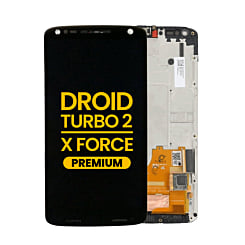 LCD Assembly with Frame for Motorola Droid Turbo 2 (XT1585) / X Force (XT1580) (BLACK) (Premium)