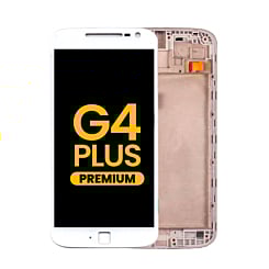 LCD Assembly with Frame for Motorola Moto G4 Plus(XT1640 / 1641 / 1642 / 1644) (WHITE) (Premium)