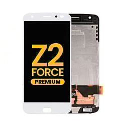 LCD Assembly with Frame for Motorola Moto Z2 Force (XT1789) (WHITE) (Premium)