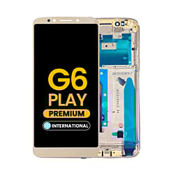 LCD Assembly with Frame for Motorola Moto G6 Play (XT1922-2-4-5) (International Version) (GOLD) (Premium)