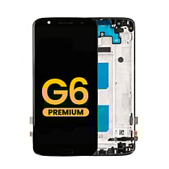 LCD Assembly with Frame for Motorola Moto G6 (XT1925) (BLACK) (Premium)