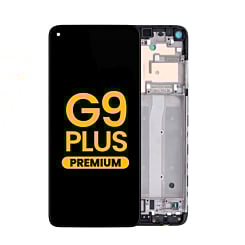 LCD Assembly with Frame for Motorola Moto G9 Plus (XT2087) (BLACK) (Premium)