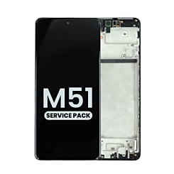 OLED Assembly with Frame for Galaxy M51 (M515 / 2020) (BLACK) (Service Pack)