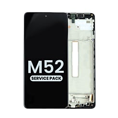 OLED Assembly with Frame for Galaxy M52 5G (M526 / 2021) (BLACK) (Service Pack)