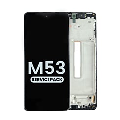 OLED Assembly with Frame for Galaxy M53 5G (M536 / 2022) (BLACK) (Service Pack)