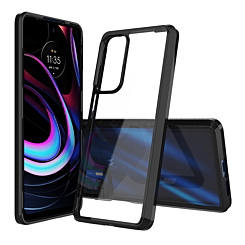 Moto Edge 20 Pro Hybrid Case with Air Cushion Technology - BLACK (Only Ground Shipping)