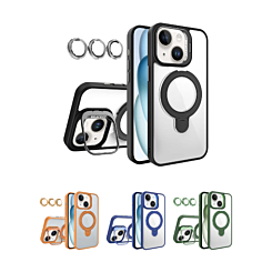 Magnetic Clear Case with 2 Kickstand & Camera Lens for 16e / 14 / 13 (Only Ground Shipping)