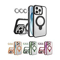 Magnetic Clear Case with 2 Kickstand & Camera Lens for iPhone 16 Pro Max (Only Ground Shipping)