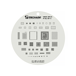 Purchase the Mechanic UFO 5 Series CPU BGA reballing tin planting plate for iPhone 8G, 8 Plus, and X. This item is not returnable.