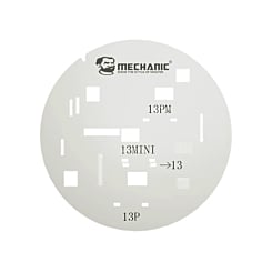 Purchase the Mechanic UFO Screen Protection Planting Tin Steel Stencil For iPhone 13 13 Mini 13P 13 PM Not Returnable.
