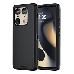 Heavy Duty Case for Moto Edge 50 Pro / Edge 50 Ultra / X50 Ultra (BLACK) (Only Ground Shipping)