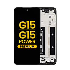 LCD Assembly with Frame for Motorola Moto G15 (XT2521-3 /2025) / G15 Power (XT2521-5 /2025) (Premium)