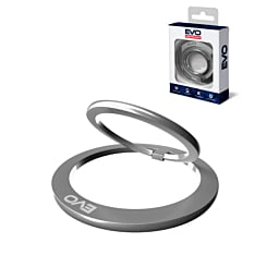 EVO MO1 Magnetic Phone Ring Compatible with Wireless Charging - SILVER (Only Ground Shipping)