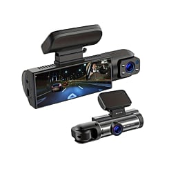 Slim Design Full HD Dash Cam with (1540 mAh) Battery (1280*720P / 30FPS) (Front / In-Cabin) (Only Ground Shipping)