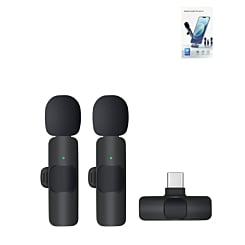 Lavelier Microphone with Built-In Battery Receiver for Vlogging (USB-C)