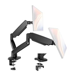 Adjustable Dual Monitor Stand with TESA Mouth 13''-32'' (BLACK) (Only Ground Shipping)