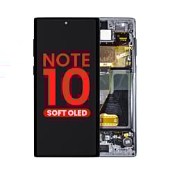 Order the OLED Assembly with Frame for Galaxy Note 10 N970 in Aura Black, Aftermarket OLED.