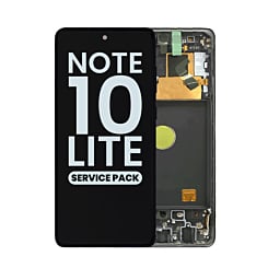 Buy the OLED Assembly with Frame for Galaxy Note 10 Lite N770 in Aura Black, Service Pack.