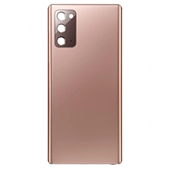 Grab the wholesale deals on the back glass with camera lens for Galaxy Note 20, US and international versions, service pack in Mystic Bronze.

