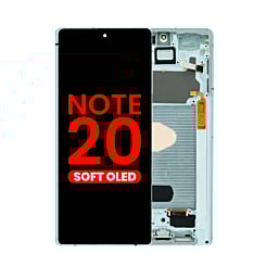 Order the OLED assembly with frame for Galaxy Note 20 N980 and N981 in Mystic Green, aftermarket OLED.
