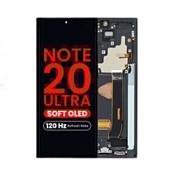 OLED Assembly with Frame for Galaxy Note 20 Ultra N985 / N986 (MYSTIC BLACK) (Aftermarket Pro Soft Oled / 120HZ)