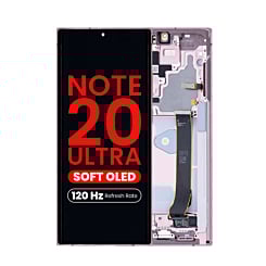 OLED Assembly with Frame for Galaxy Note 20 Ultra N985 / N986 (MYSTIC BRONZE) (Aftermarket Pro Soft Oled / 120HZ)