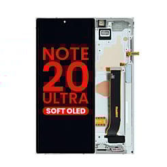 Shop the OLED assembly with frame for Galaxy Note 20 Ultra N985 and N986 in Mystic White, aftermarket OLED.
