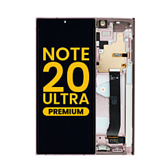 Stock up on the premium OLED assembly with frame for Galaxy Note 20 Ultra N985 and N986 in Mystic Bronze.
