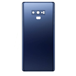 Shop the Back Glass with Camera Lens and Adhesive for Galaxy Note 9 in Ocean Blue, no logo.