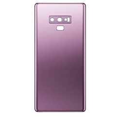 Purchase the Back Glass with Camera Lens and Adhesive for Galaxy Note 9 in Lavender Purple, no logo.