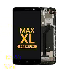 LCD Assembly with Frame for ZTE Max XL (N9560) (BLACK) (Premium)