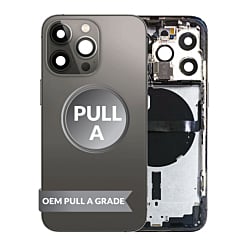 Order the Housing Frame with Small Parts Pre-Installed for iPhone 13 Pro SPACE BLACK International OEM Pull A Grade.
