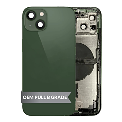 Back Housing Frame with Small Components Pre-Installed for iPhone 13 (GREEN) (US Version) (OEM Pull B Grade)