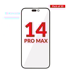 Front Glass with OCA (Pack of 10) for iPhone 14 Pro Max (Premium)