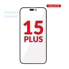 Front Glass with OCA (Pack of 10) for iPhone 15 Plus (Premium)