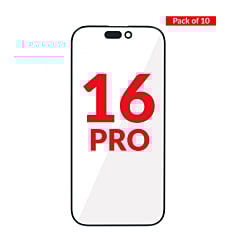 Front Glass with OCA (Pack of 10) for iPhone 16 Pro (Premium)
