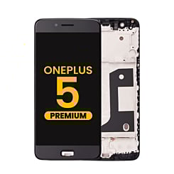 LCD Assembly with Frame for OnePlus 5 (A5000) (BLACK) (Premium)