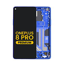 OLED Assembly with Frame for OnePlus 8 Pro (ULTRAMARINE BLUE) (Premium)