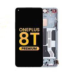 OLED Assembly with Frame for OnePlus 8T (SILVER) (Premium)