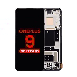 OLED Assembly with Frame for OnePlus 9 (ASTRAL BLACK) (US Version) (Aftermarket OLED)