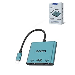 Onten 2in1 USB-C Adapter for Dual HDMI Output 4K (Only Ground Shipping)