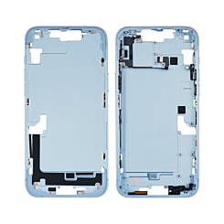 Order the middle frame with parts for the iPhone 14 Plus — in Blue, International version, OEM pull A grade.