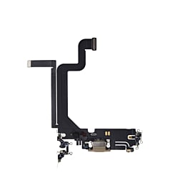 Stock up on the Charging Port Flex Cable for iPhone 14 Pro Max in Gold, premium quality.
