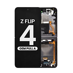 OLED Assembly with Frame for Galaxy Z Flip 4 5G (F721) (BLACK) (Pull A Grade)