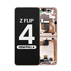 OLED Assembly with Frame for Galaxy Z Flip 4 5G (F721) (PINK GOLD) (Pull A Grade)