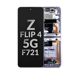 OLED Assembly with Frame for Galaxy Z Flip 4 5G (F721) (VIOLET) (Pull A Grade)
